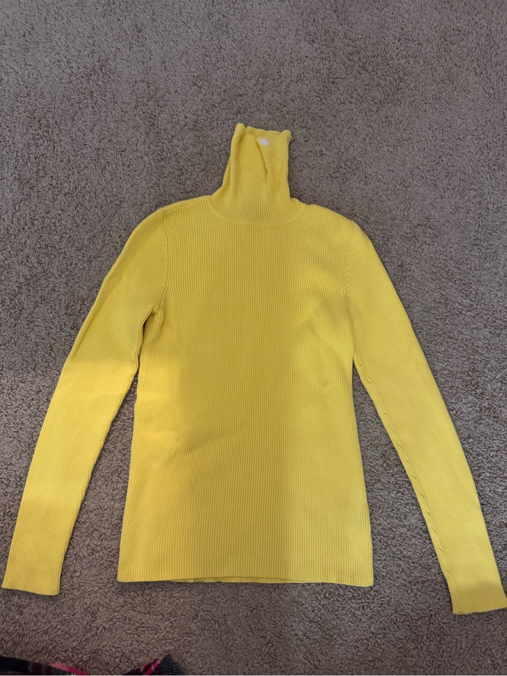 Ralph Lauren Yellow Ribbed Turtleneck Sweater